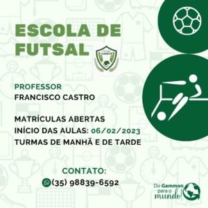 Escola de futsal do Instituto Presbiteriano Gammon